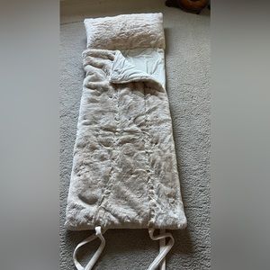 Pottery barn Kids cream faux fur sleeping bag Christmas gift